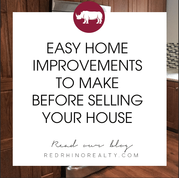 Sign listing easy home improvements before selling a house.