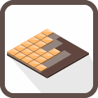 A pixel art style image of a chocolate bar with some squares missing.